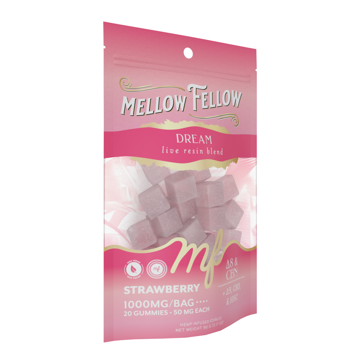 Dream Blend - Live Resin M-Fusions Edibles - Strawberry 1000mg