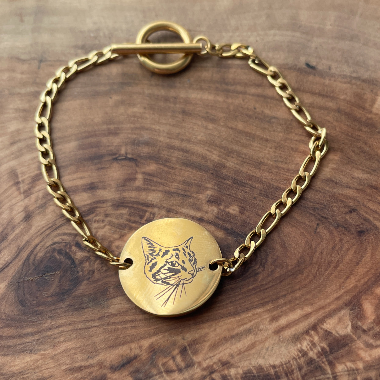 Custom Engraved Pet Portrait Bracelet
