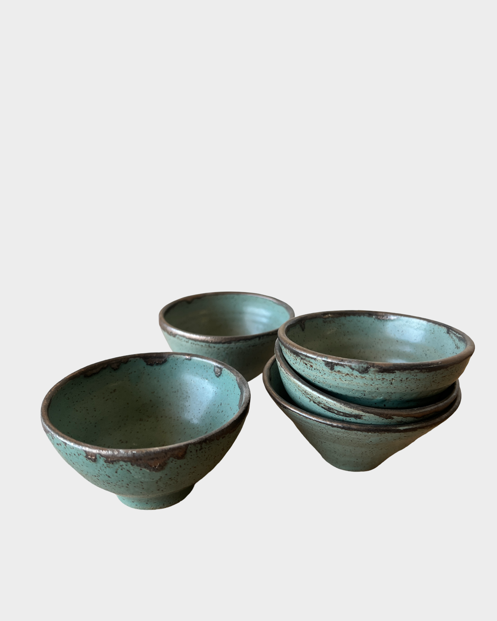 Mini Dip Bowls in Echeveria Teal