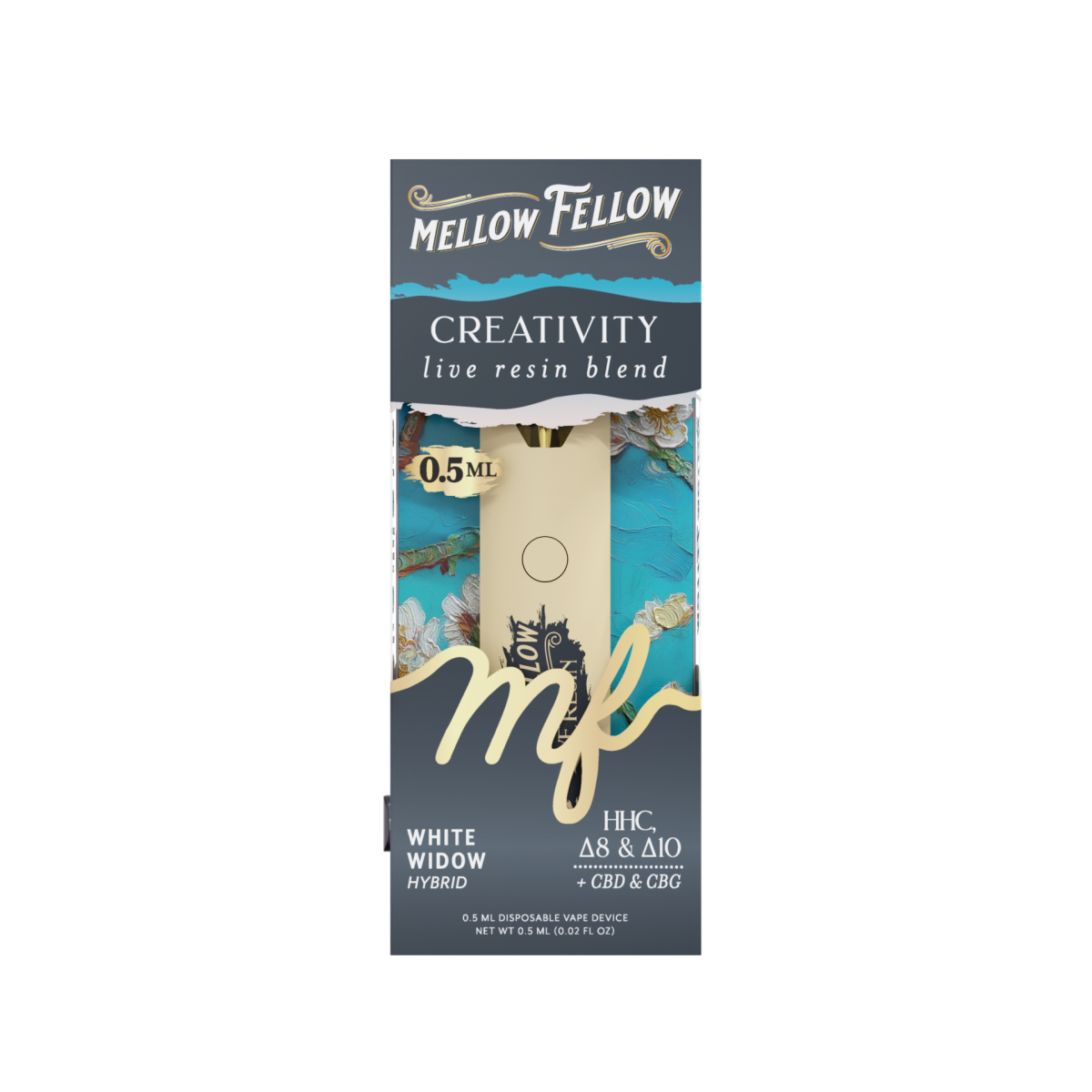 Creativity Blend 0.5ml Live Resin Disposable Vape - White Widow (Hybrid)