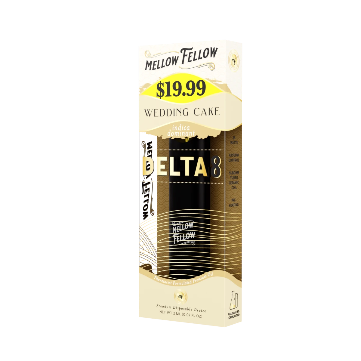 Delta 8 Premium 2ML Disposable Vape - Wedding Cake (Indica)