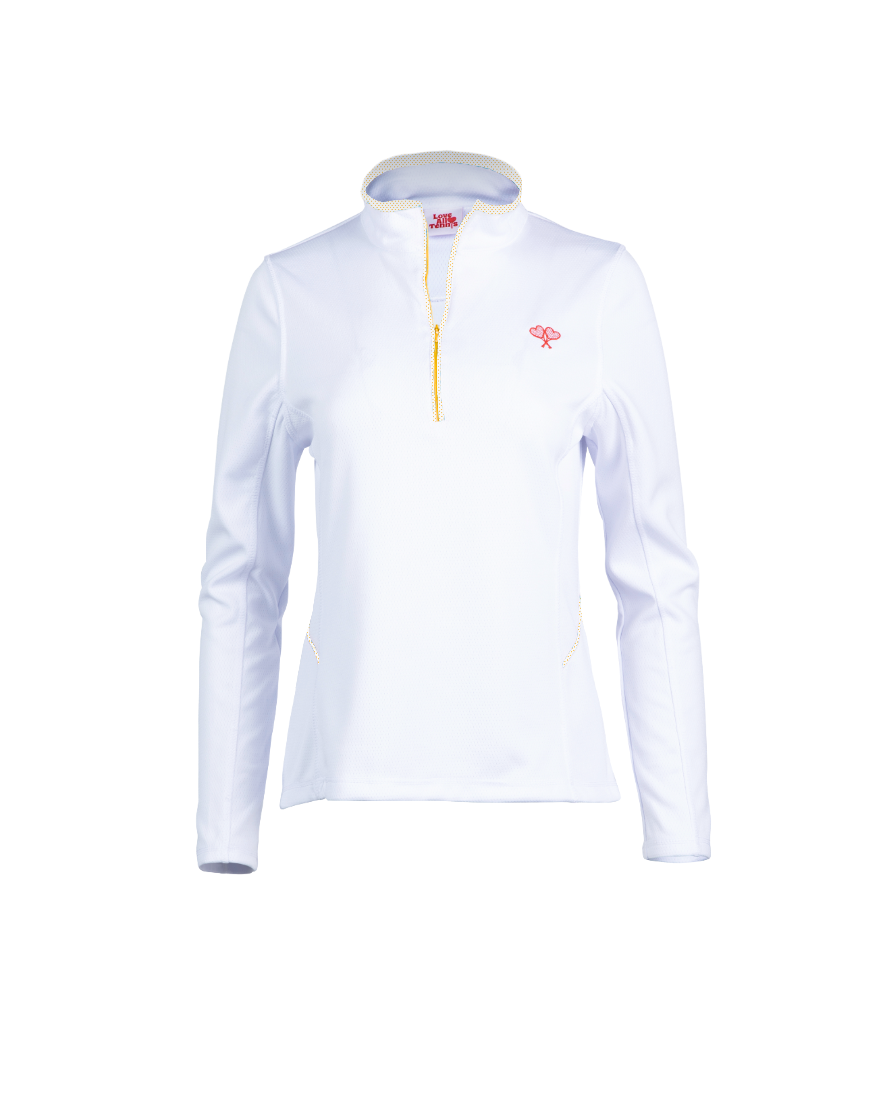 Love All Tennis Women's Tracy 1/4 Zip Jacket Polka Dot