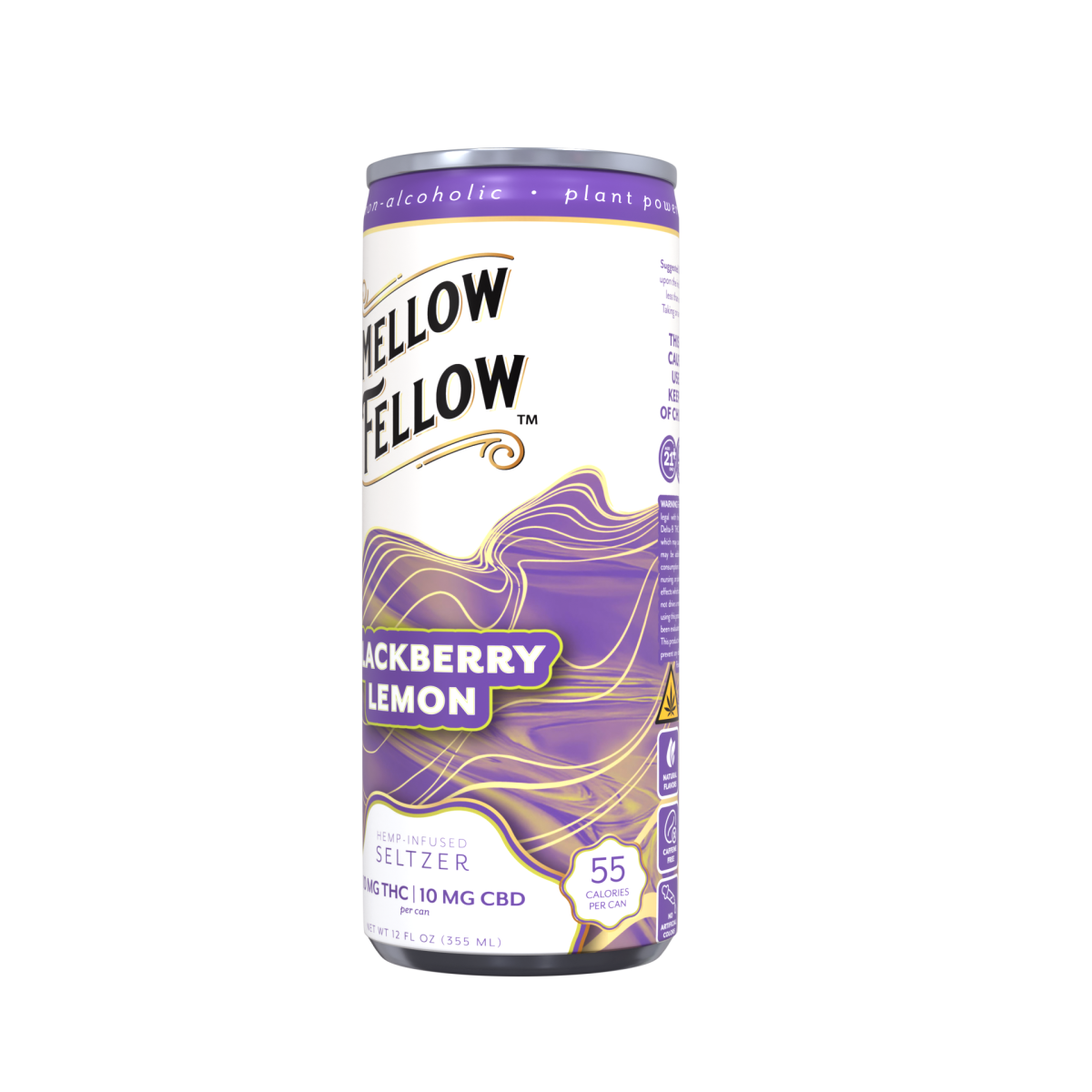 Delta 9 THC + CBD Seltzer Beverage 20MG - Blackberry Lemon