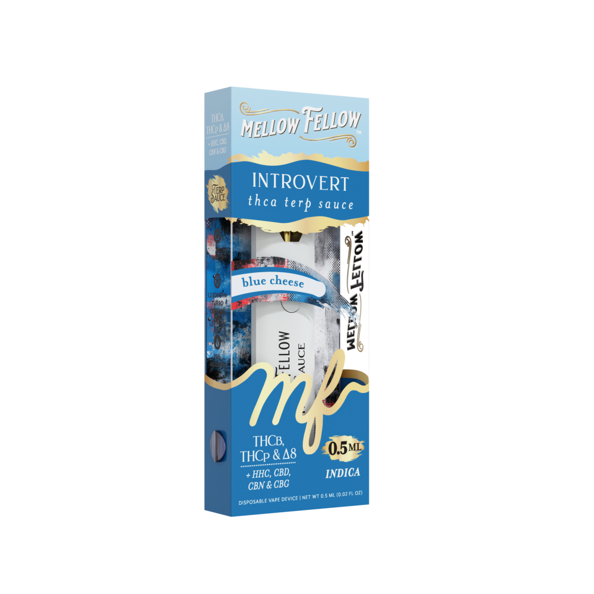 Introvert Blend 0.5ml Terp Sauce Disposable Vape - Blue Cheese (Indica)