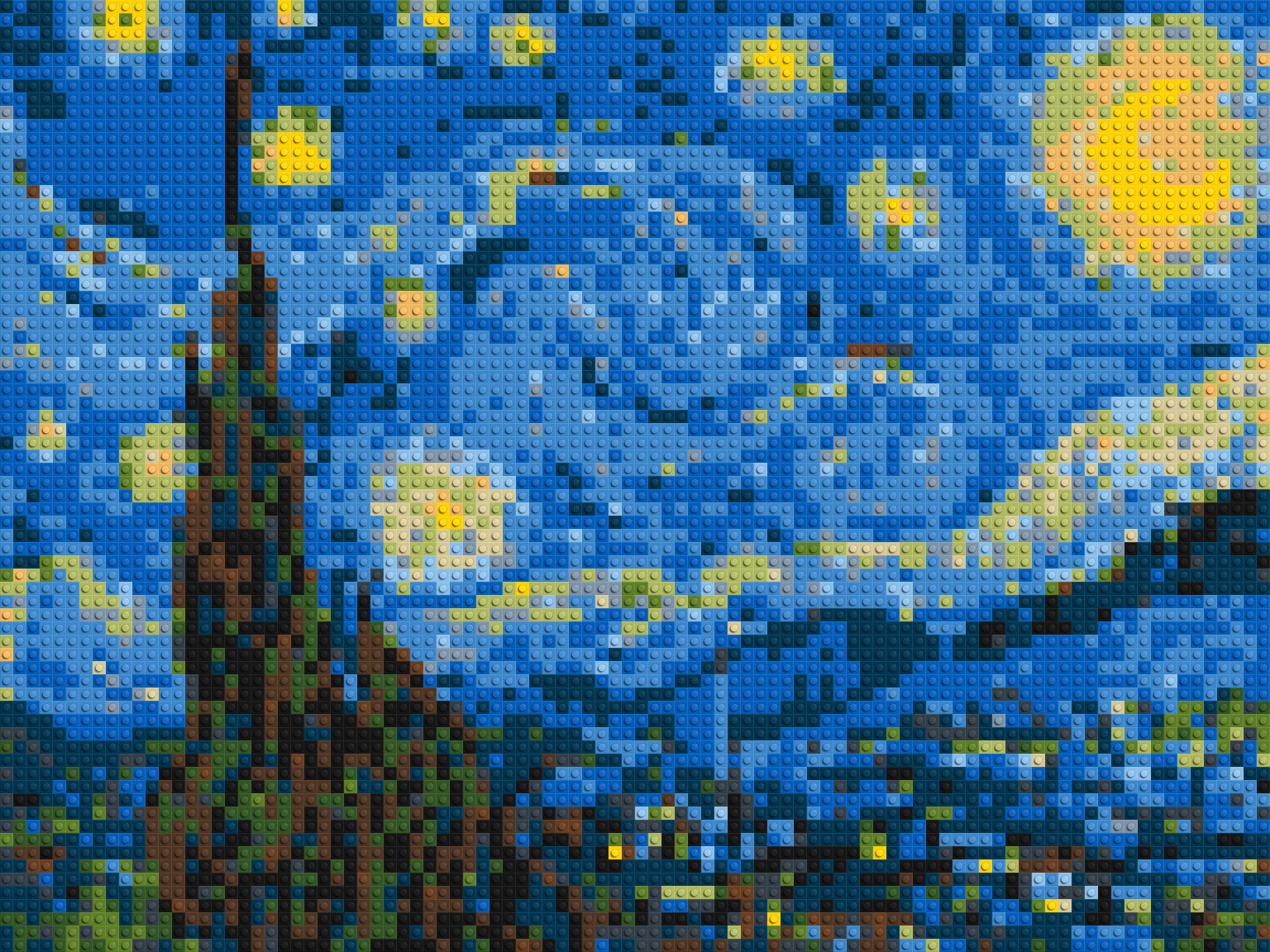 Starry Night by Vincent Van Gogh - Brick Art Mosaic Kit