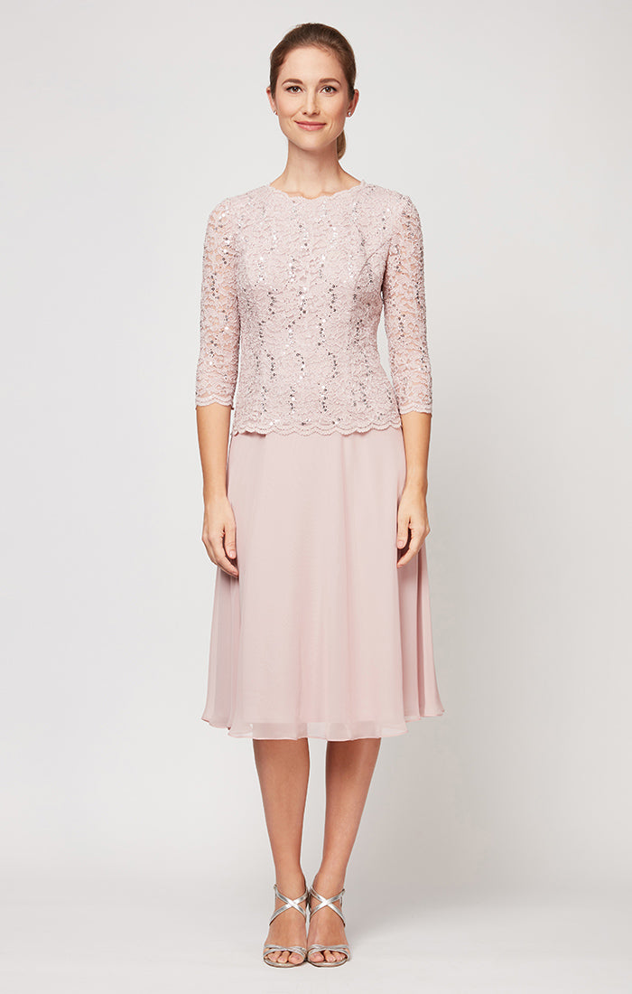 Petite Bella Sequin Lace Dress