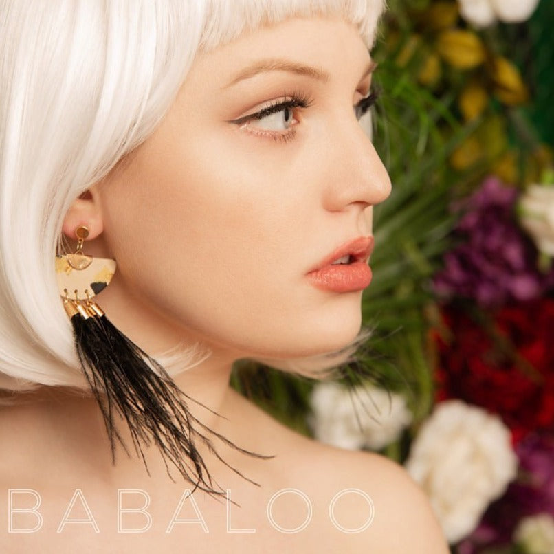 Leopard Feather Dangle