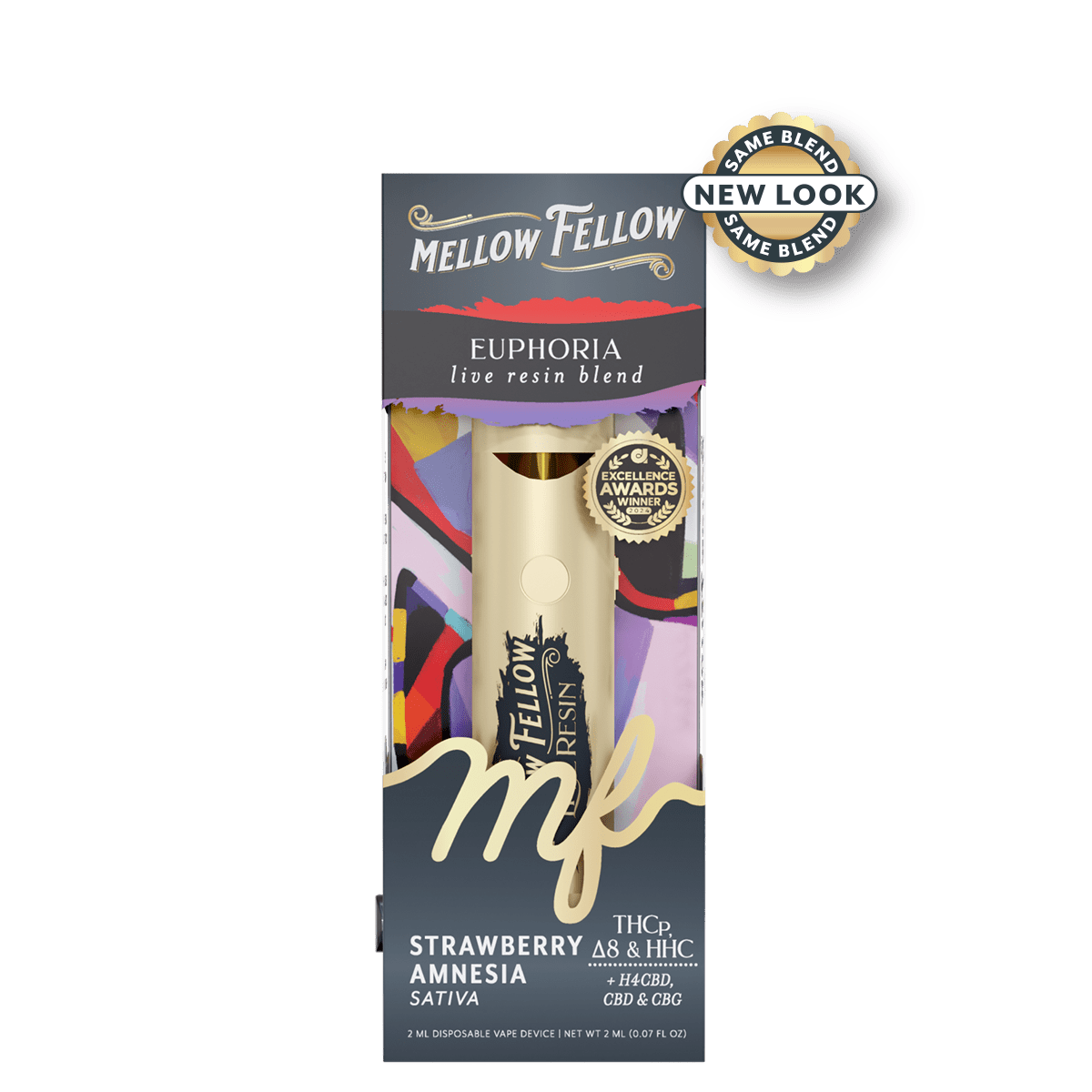 Euphoria Blend 2ml Live Resin Disposable Vape - Strawberry Amnesia (Sativa)