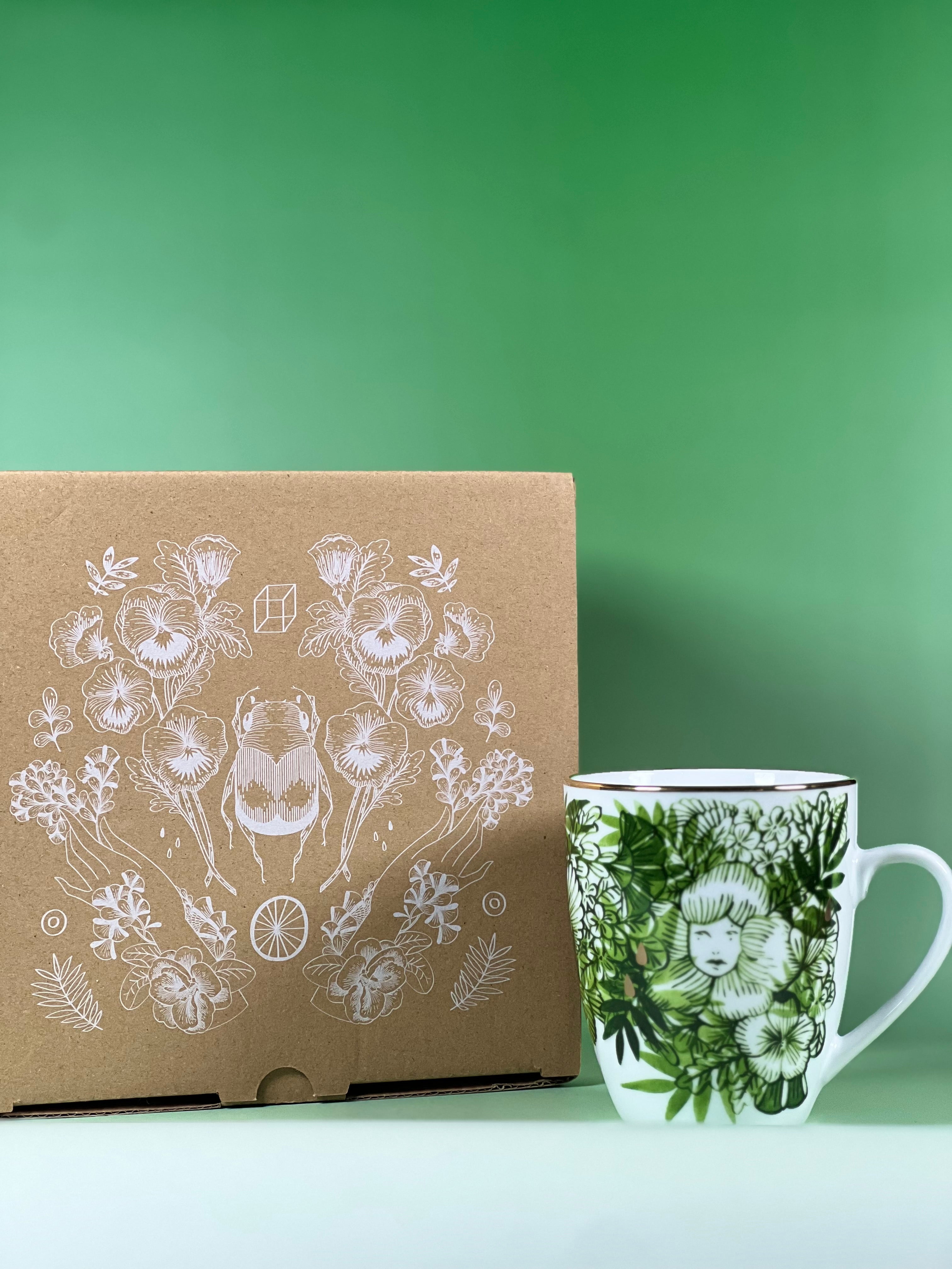 Voragine Porcelain Mug set of 2