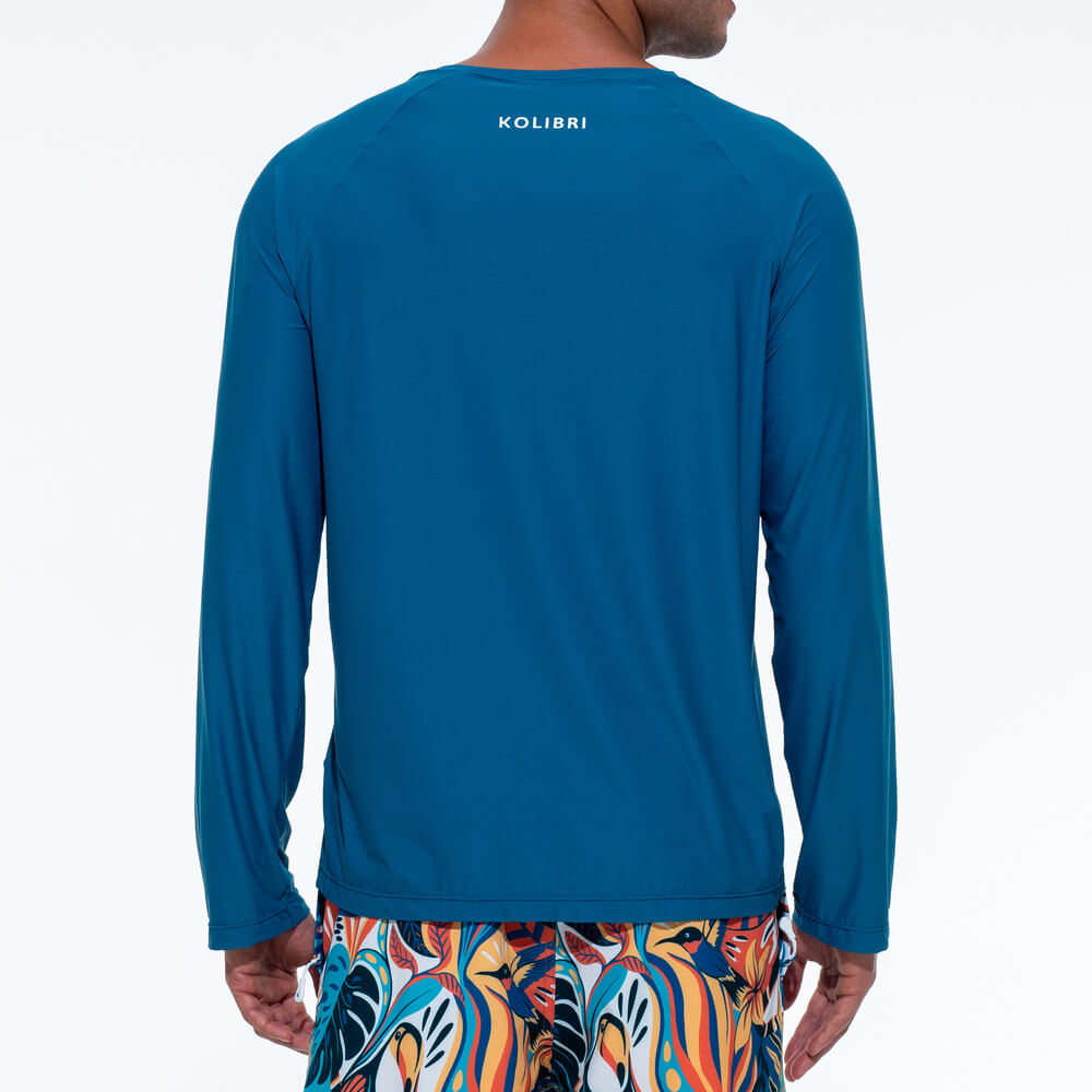 Ultralight UPF Activity Shirt | Mens Long-Sleeve UV Sun Protection | Deep Ocean