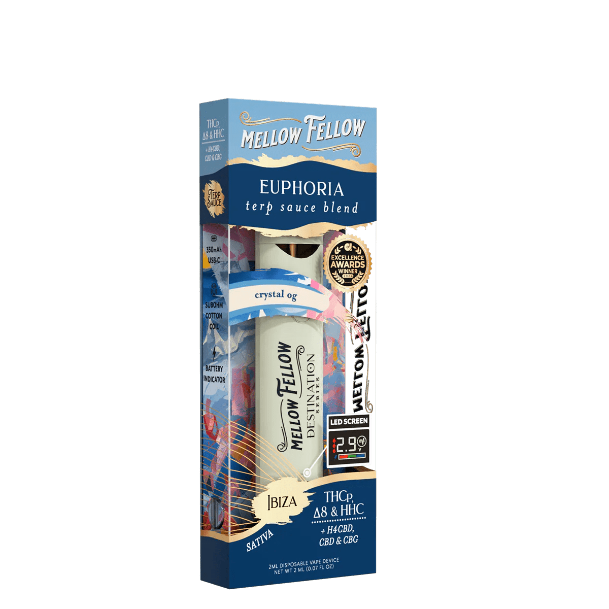 Euphoria Blend - Terp Sauce 2ml Disposable Vape - Crystal OG (Sativa)