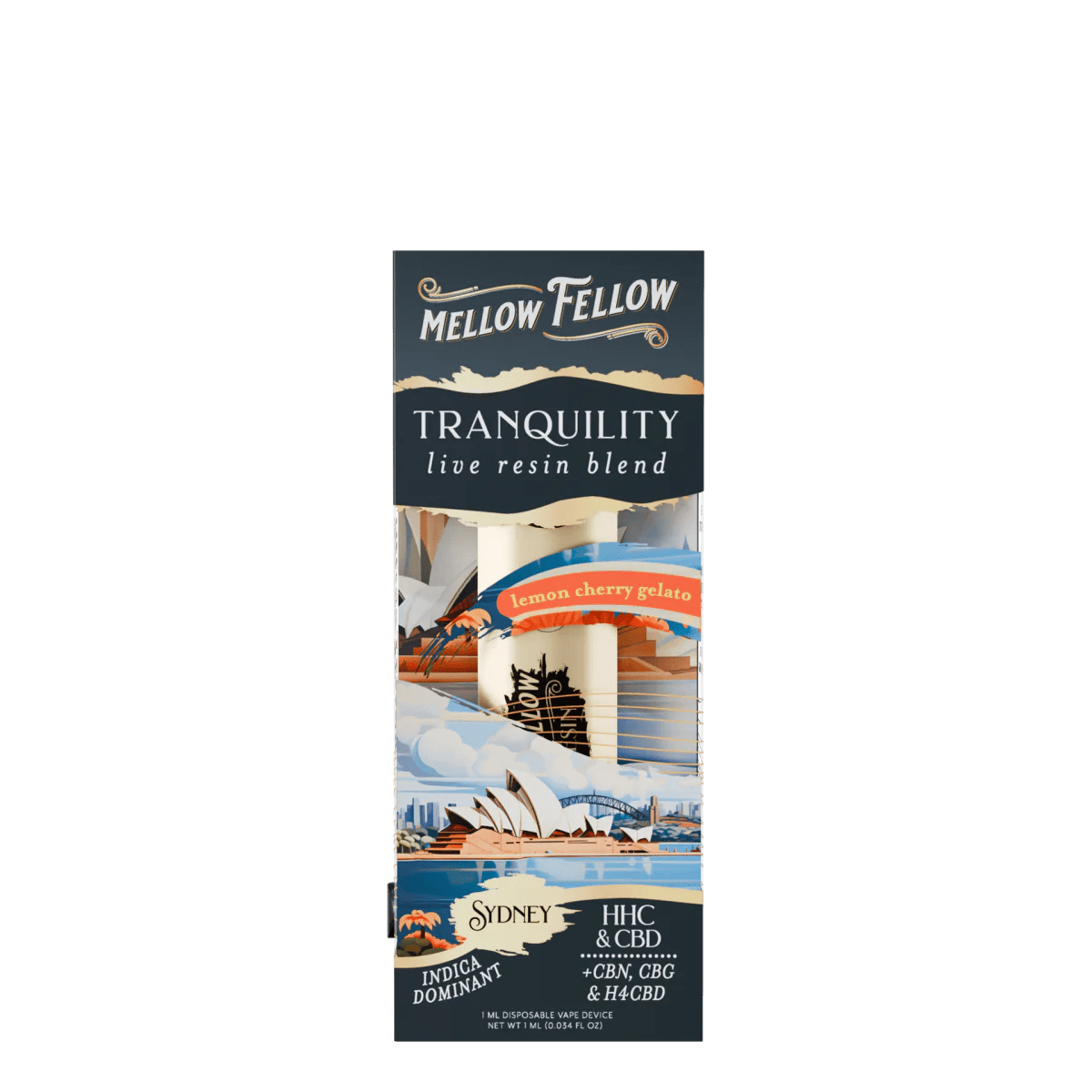 Tranquility Blend - Live Resin 1ml Disposable Vape - Lemon Cherry Gelato (Indica Dominant)