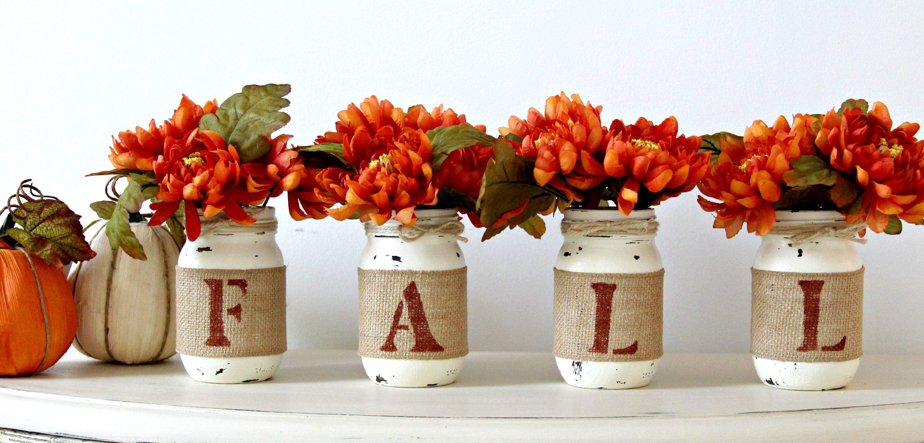 Farmhouse Fall Table Decor | Thanksgiving Centerpieces |  Rustic Fall Decor - ONE SIDED
