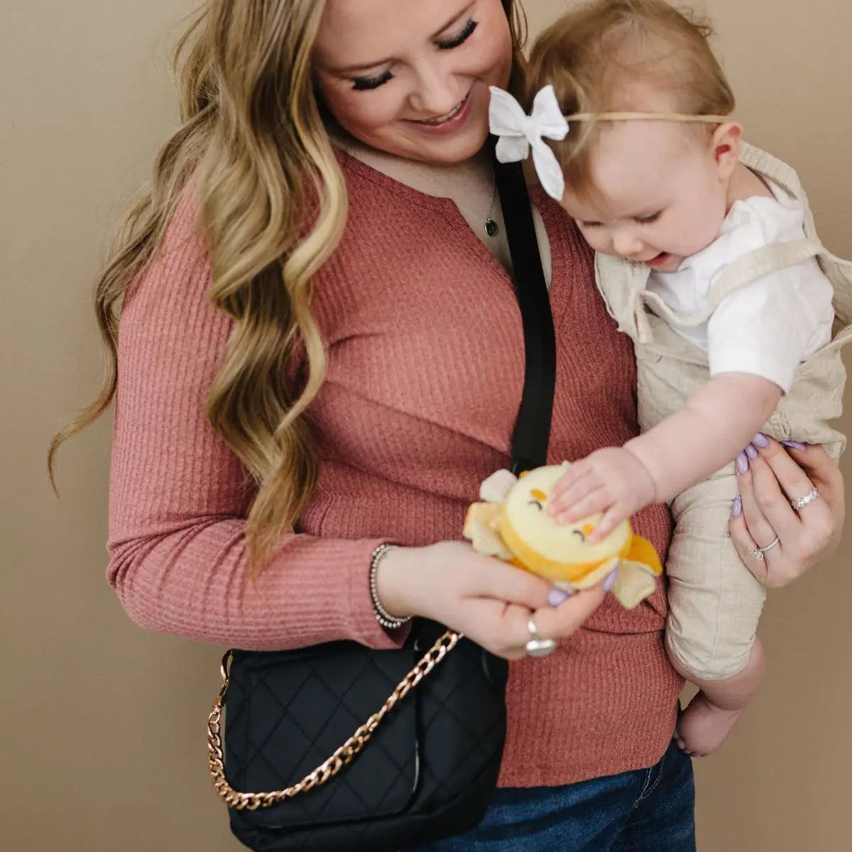 Sunny the Sensory Pal – Crinkle Toy & Plush Bag Charm