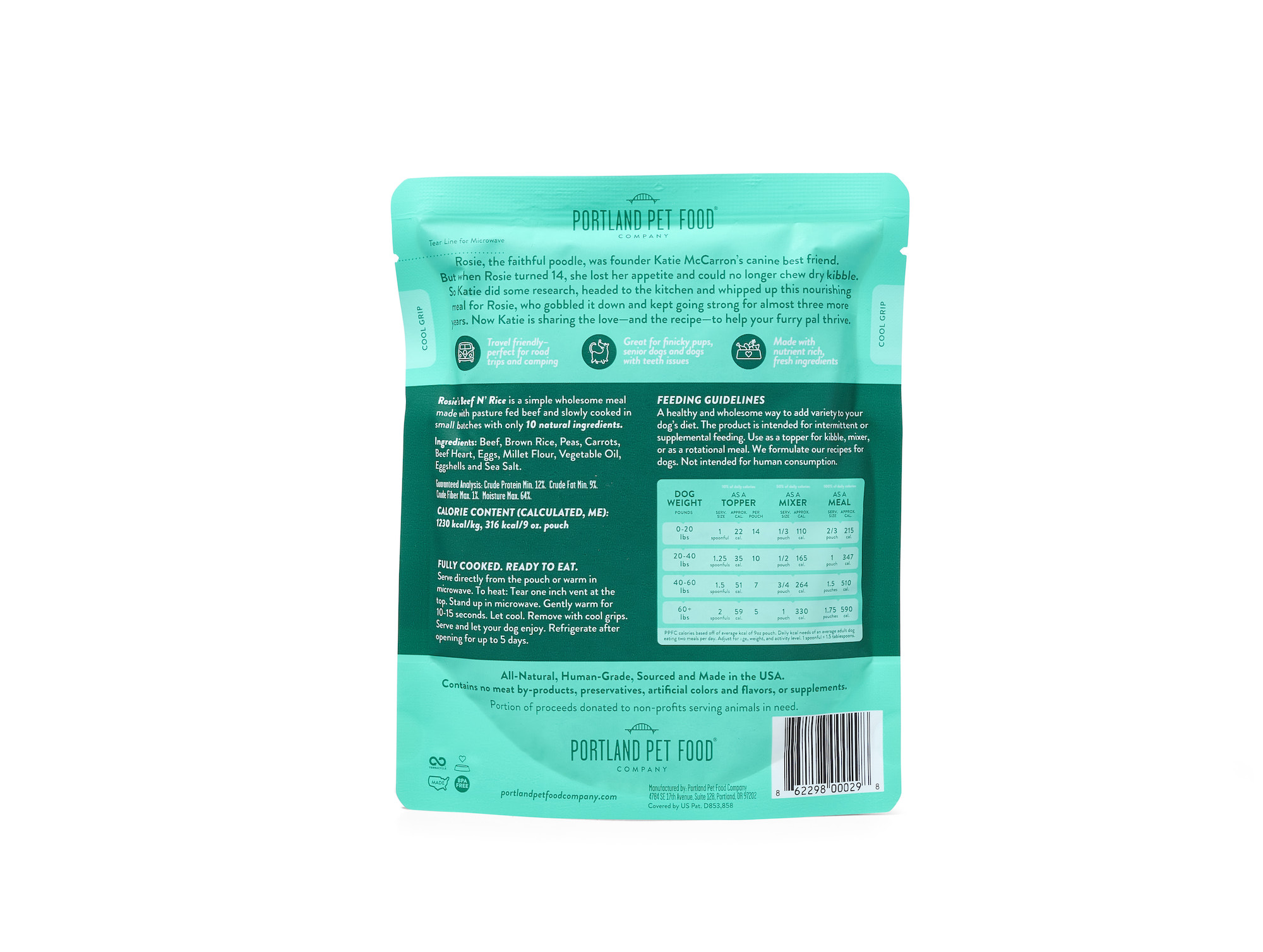 Rosie's Beef N' Rice Homestyle Dog Meals