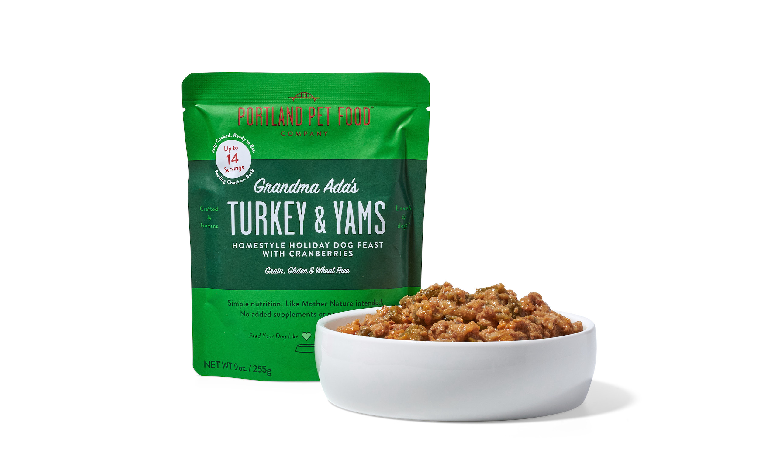 Grandma Ada's Turkey & Yams Homestyle Holiday Dog Feast with Cranberries