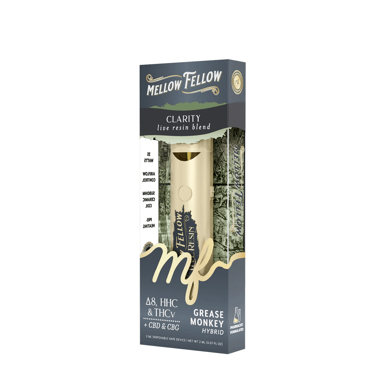 Clarity Blend 2ml Live Resin Disposable Vape - Grease Monkey (Hybrid)