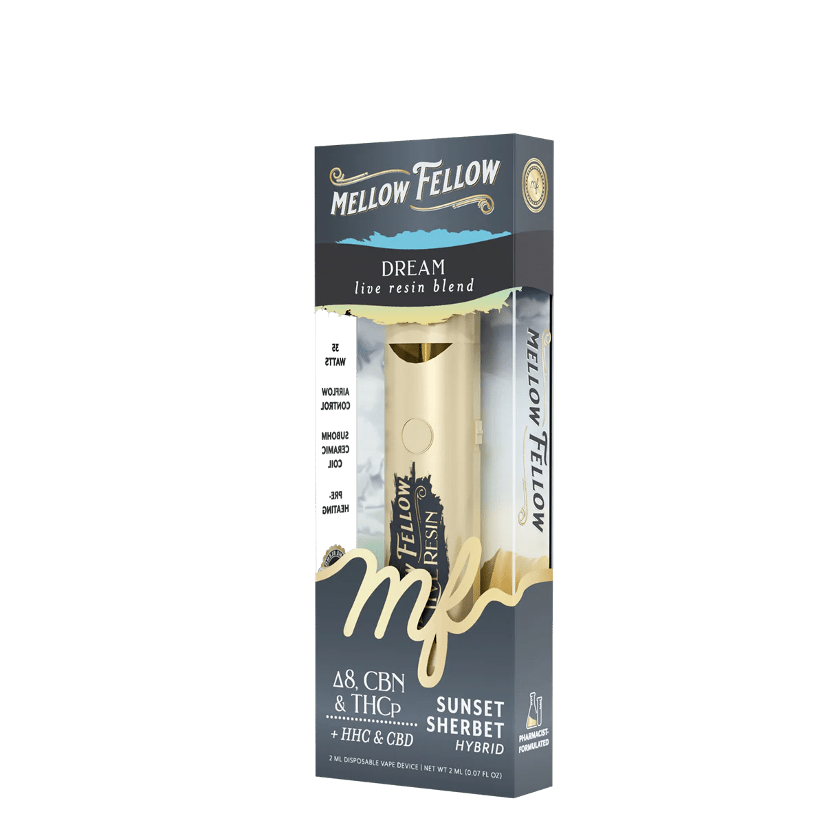 Dream Blend 2ml Live Resin Disposable Vape - Sunset Sherbet (Hybrid)