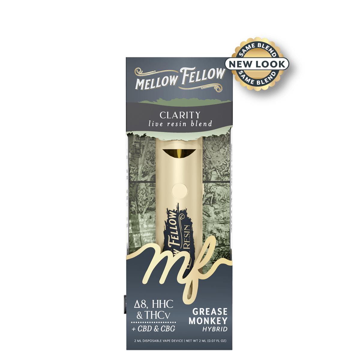 Clarity Blend 2ml Live Resin Disposable Vape - Grease Monkey (Hybrid)