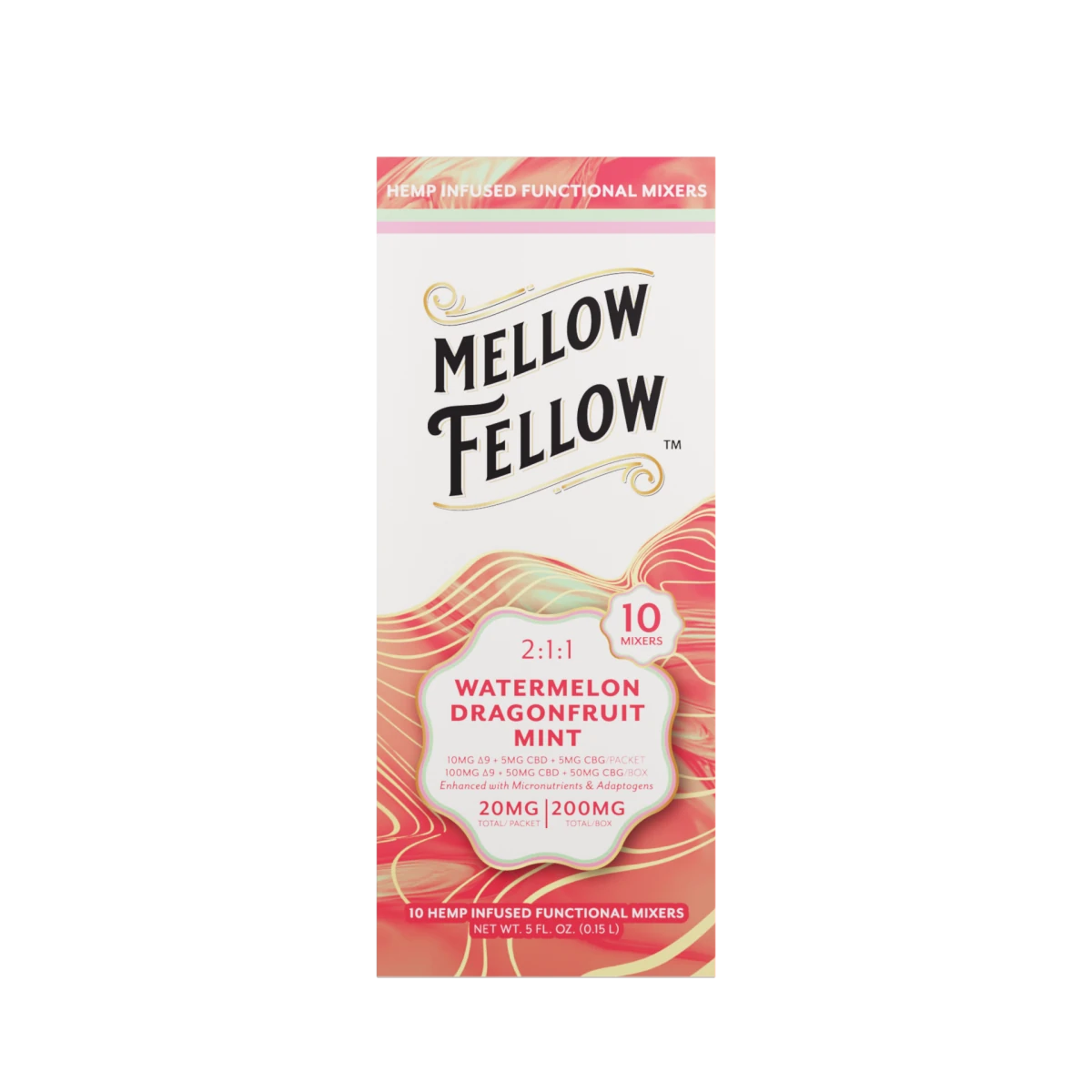 Delta 9 + CBD & CBG Mixers 10pc - Watermelon Dragonfruit Mint
