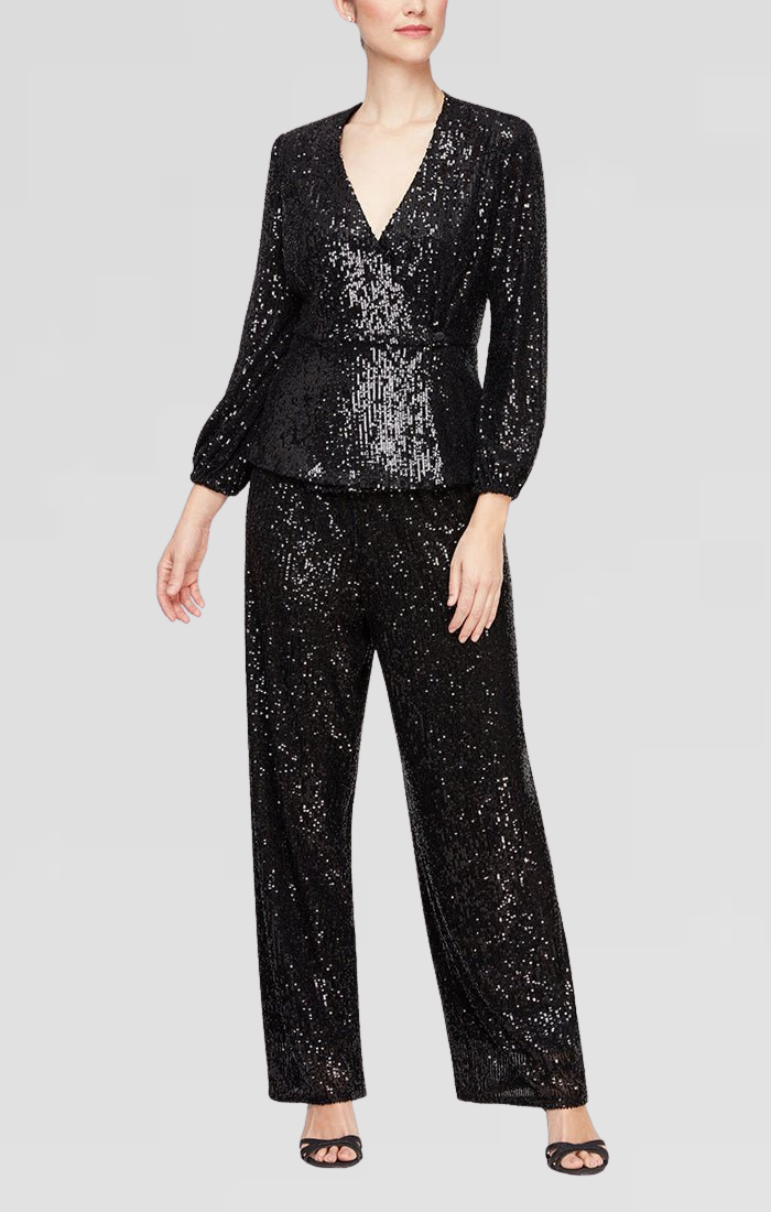 Straight Leg Sequin Pant
