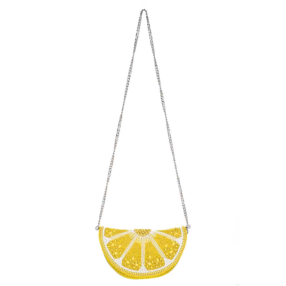 Lemon Law Beaded Crossbody Handbag