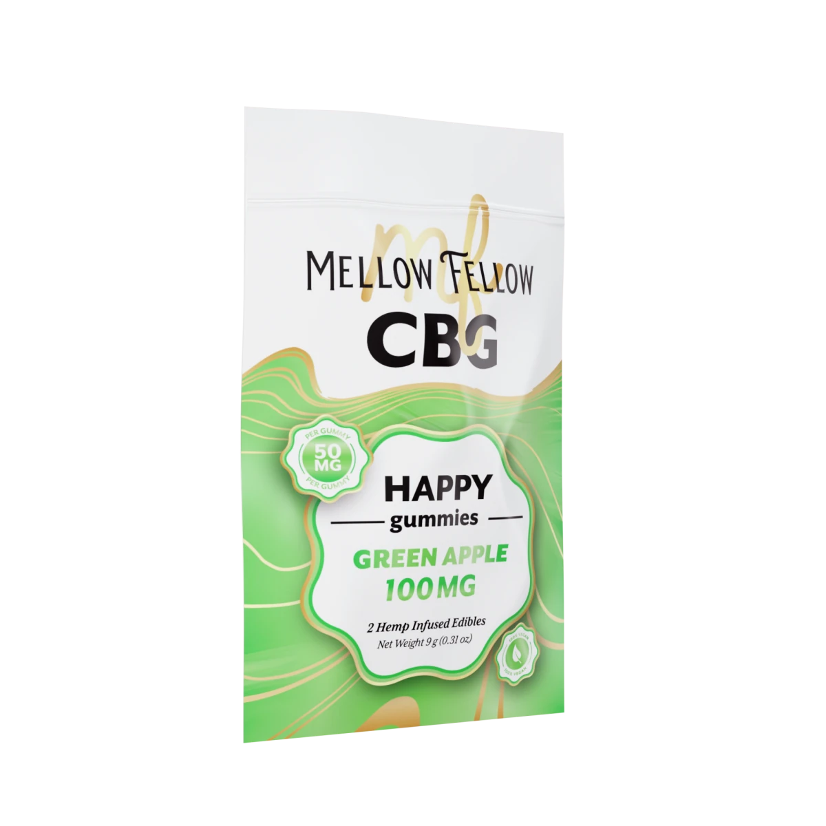 Happy CBG Gummies 100mg - Green Apple