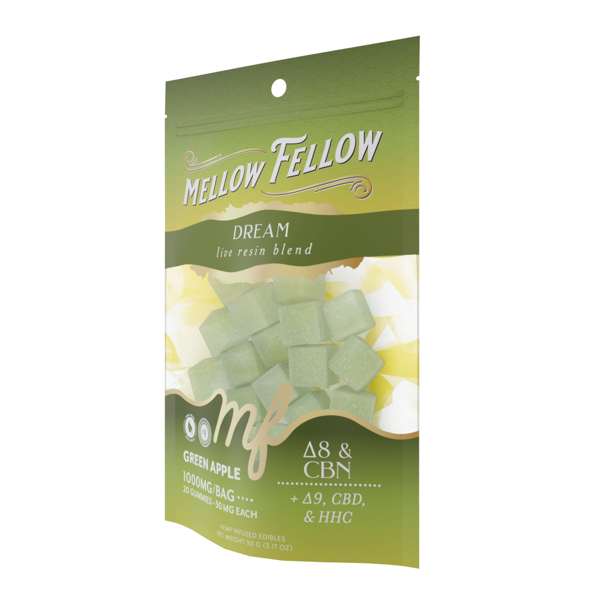 Dream Blend - Live Resin M-Fusions Edibles - Green Apple 1000mg