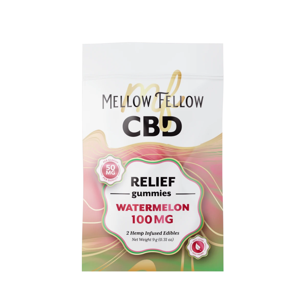 Relief CBD Gummies 100mg - Watermelon