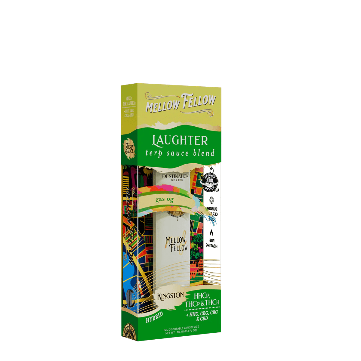 Laughter Blend - Terp Sauce 1ml Disposable Spinner Vape - Gas OG (Hybrid)