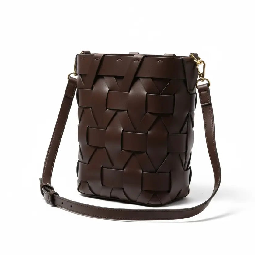 THE ZENOBIA WOVEN BUCKET BAG