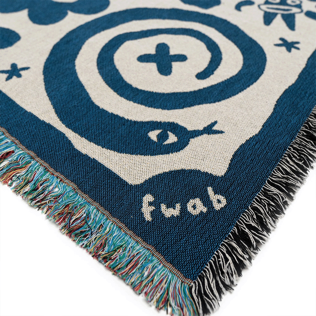 Blue Doodles Throw