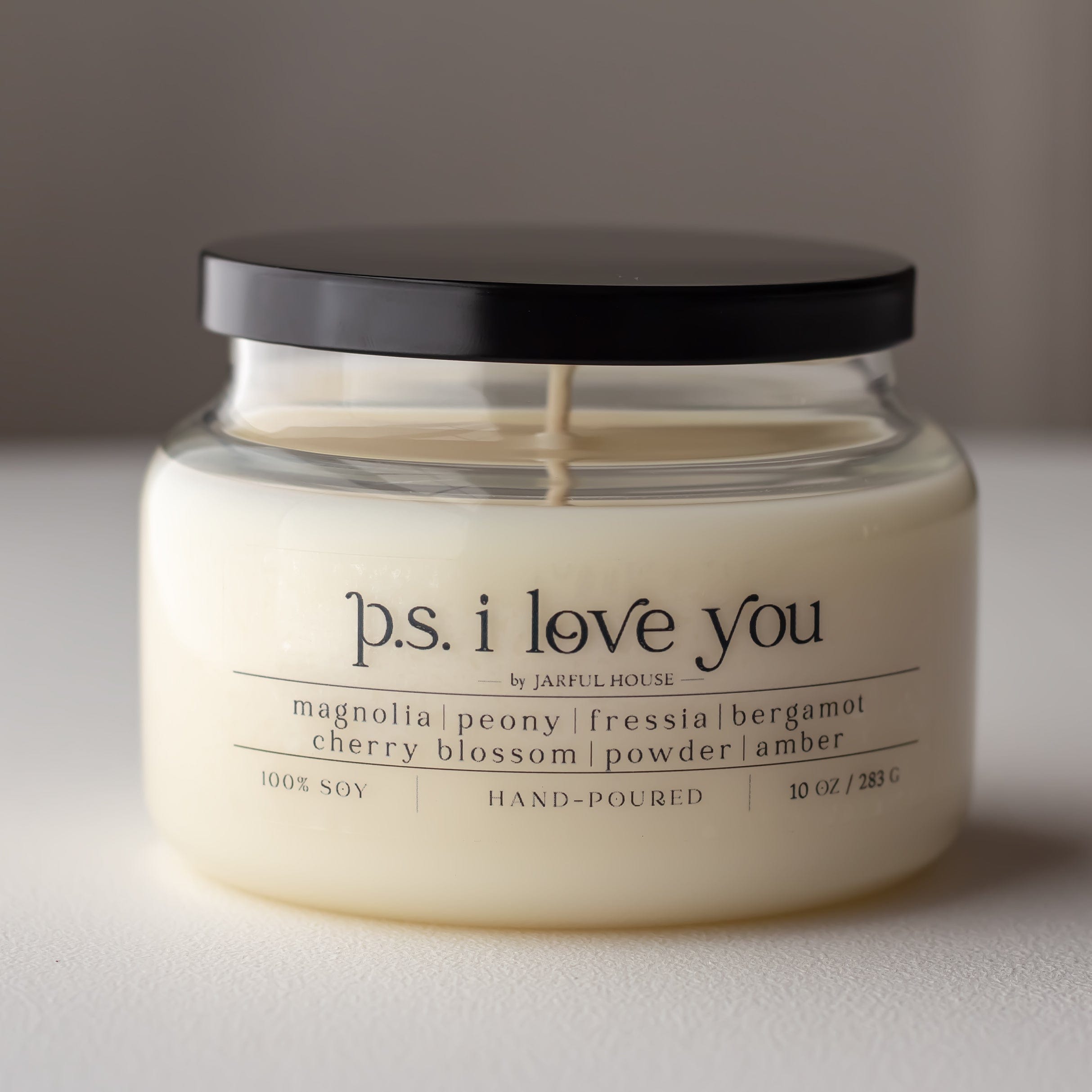 Magnolia + Peony Soy Candle PS I LOVE YOU -10 oz.