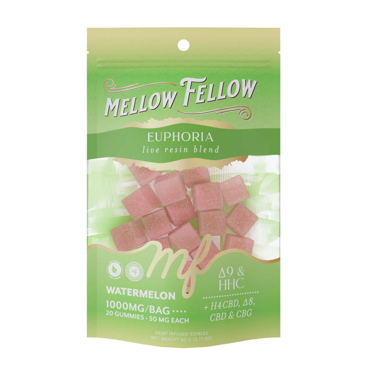 Euphoria Blend - Live Resin M-Fusions Edibles - Watermelon 1000mg
