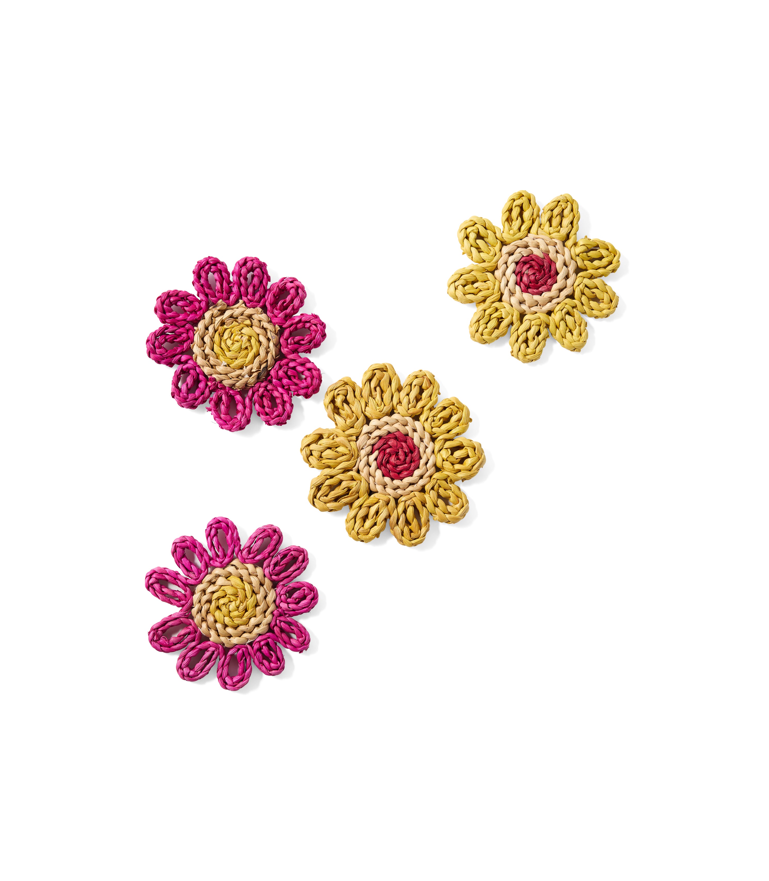 Island Weave Yellow Coasters (Set of 4)
