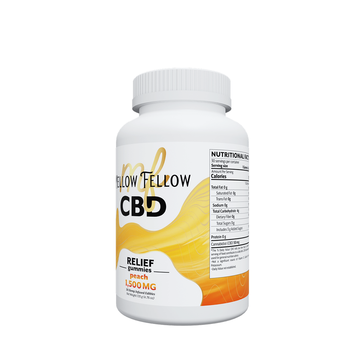 Relief CBD Gummies - 1500mg - Peach