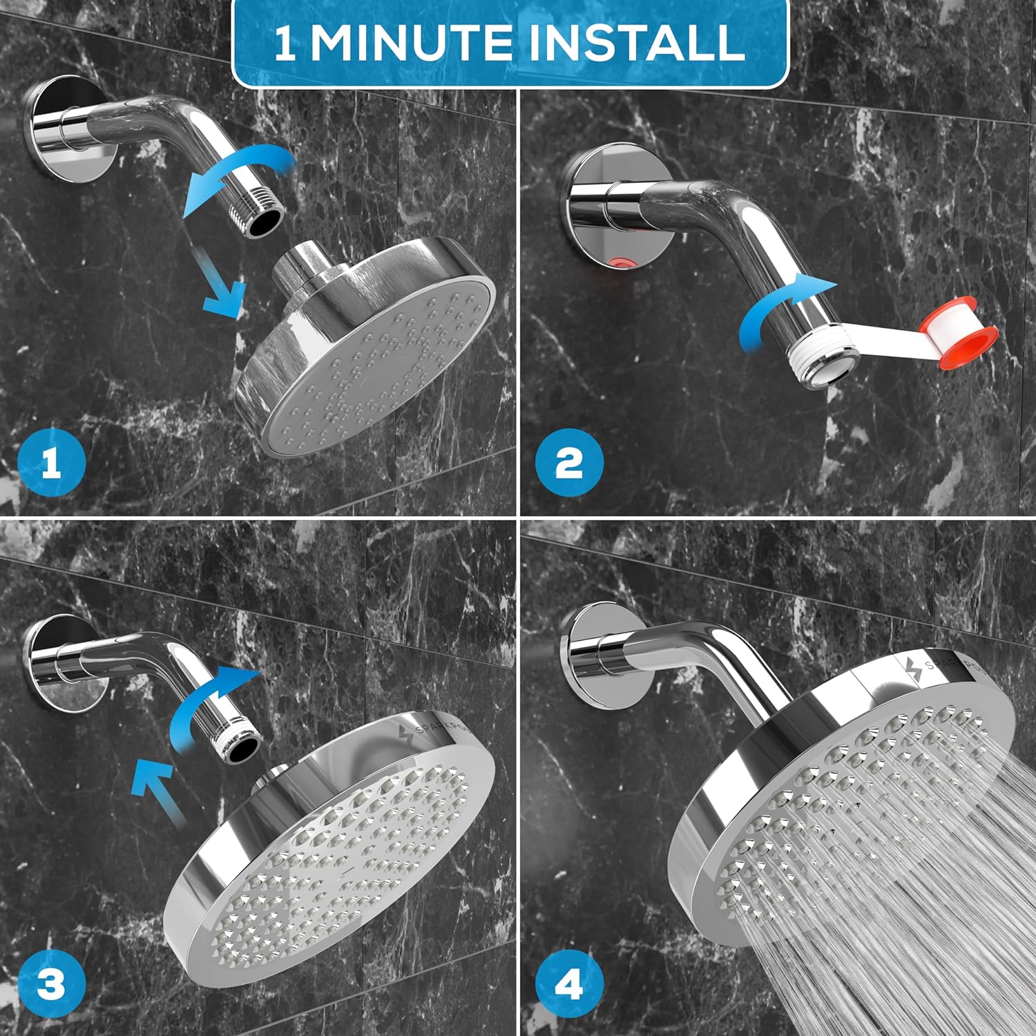 Luxury Rain Shower Head - Bestseller