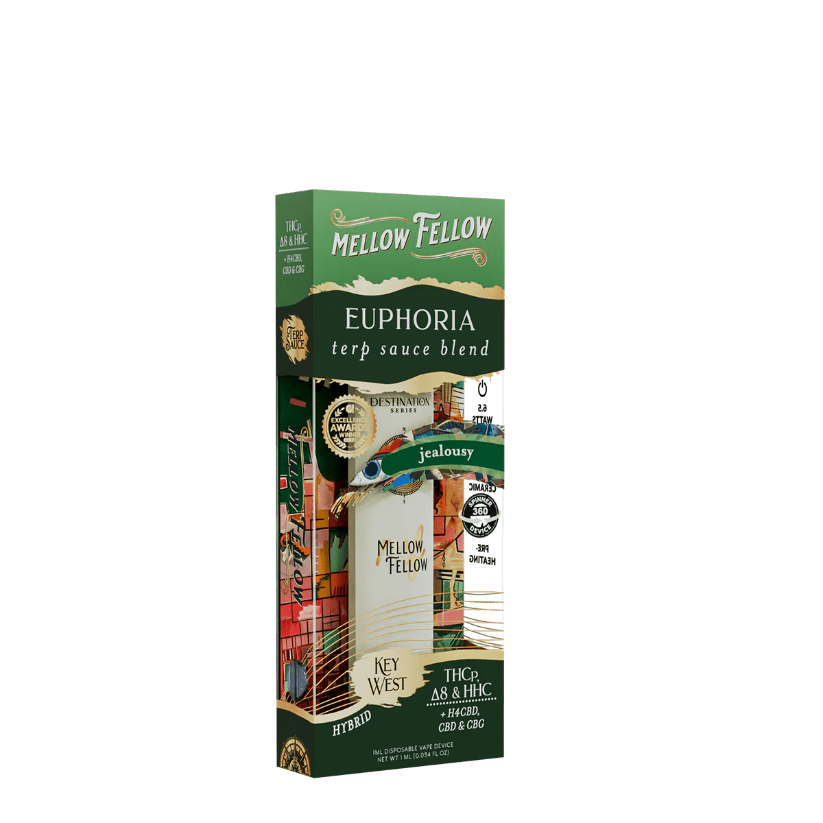 Euphoria Blend - Terp Sauce 1ml Disposable Spinner Vape - Jealousy (Hybrid)