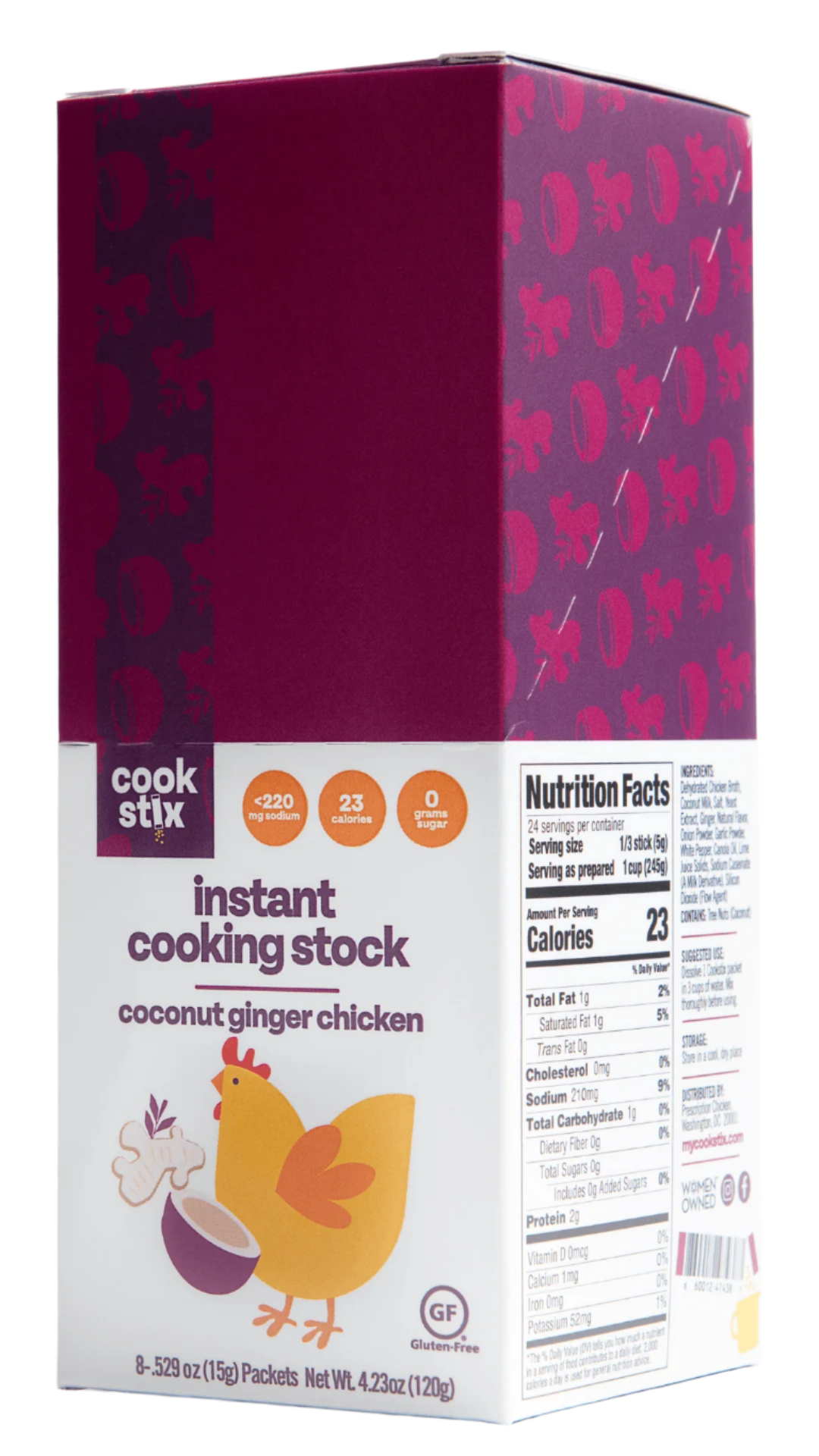 Coconut Ginger Chicken Stock - 8 Stix