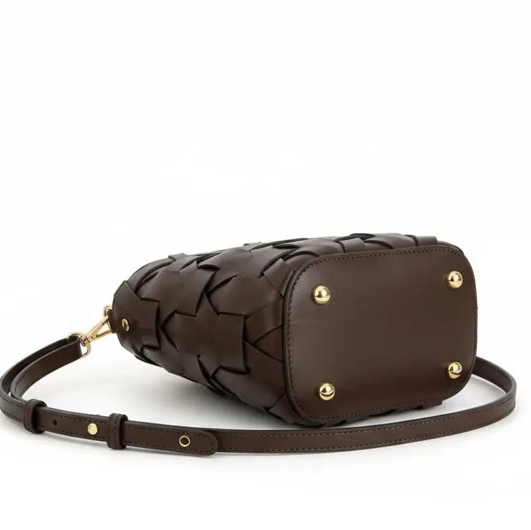 THE ZENOBIA WOVEN BUCKET BAG
