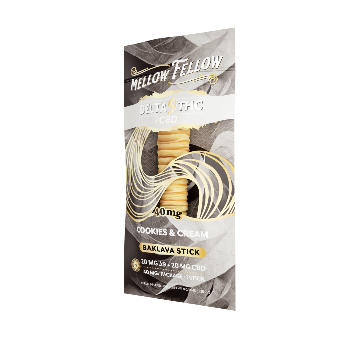 Delta 9 THC + CBD Baklava Sticks - Cookies & Cream 40mg