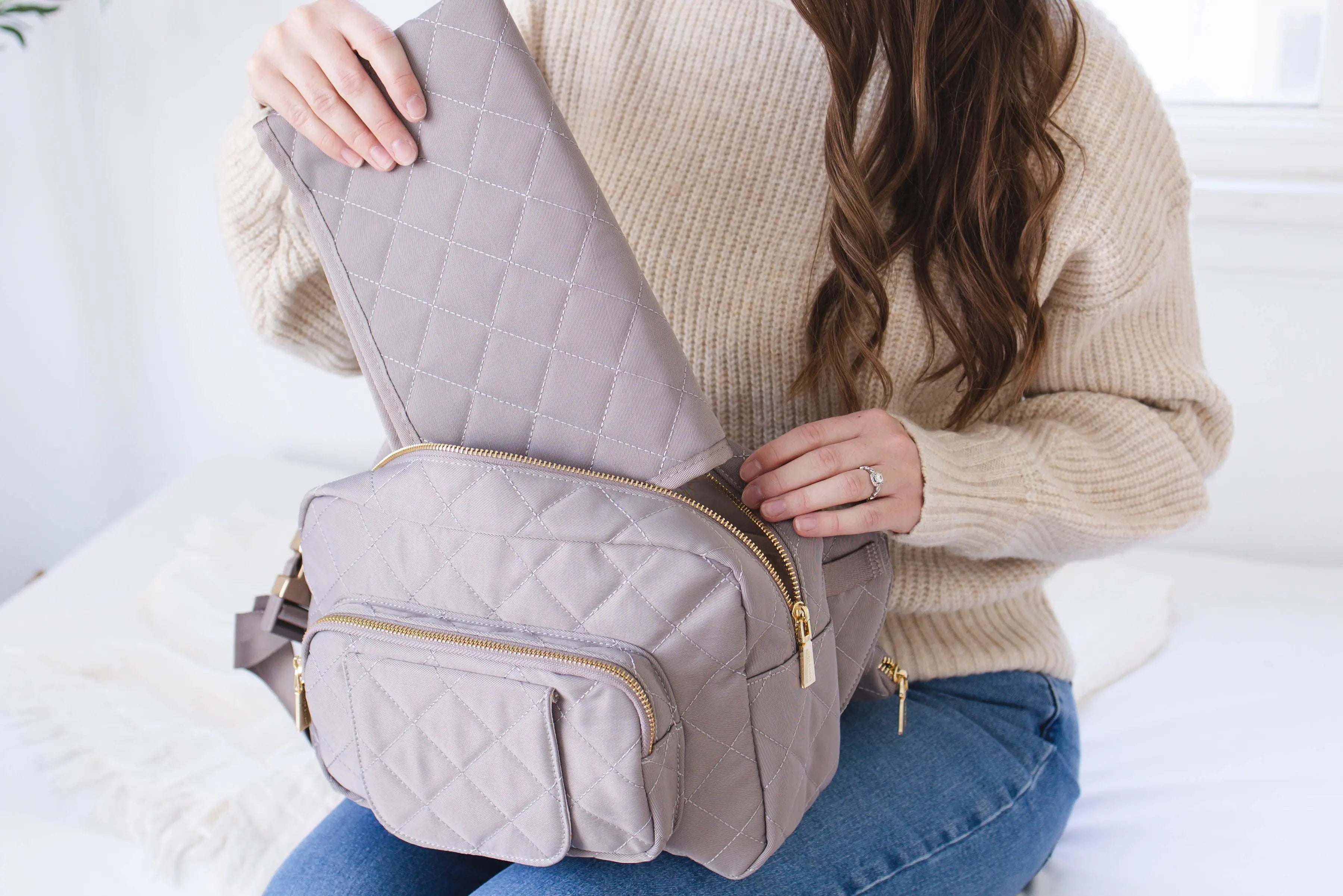 The Jetsetter Mini Diaper Bag - Grey