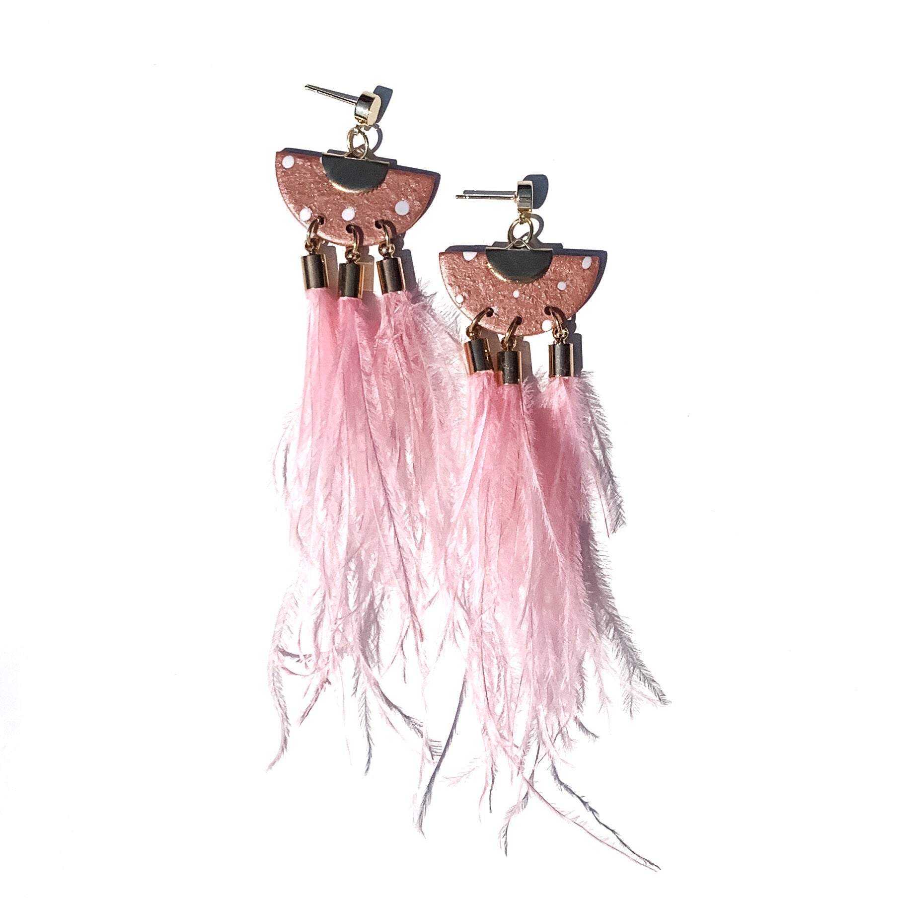 Blush Feather Dangle