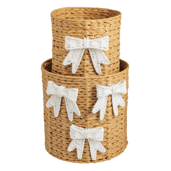 Woven Bow Basket Set