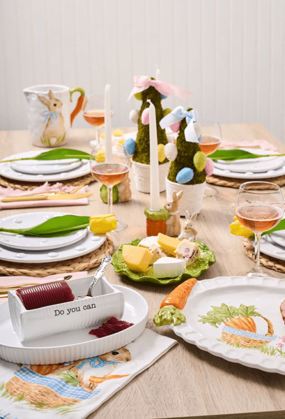 Double Cranberry Dish Set