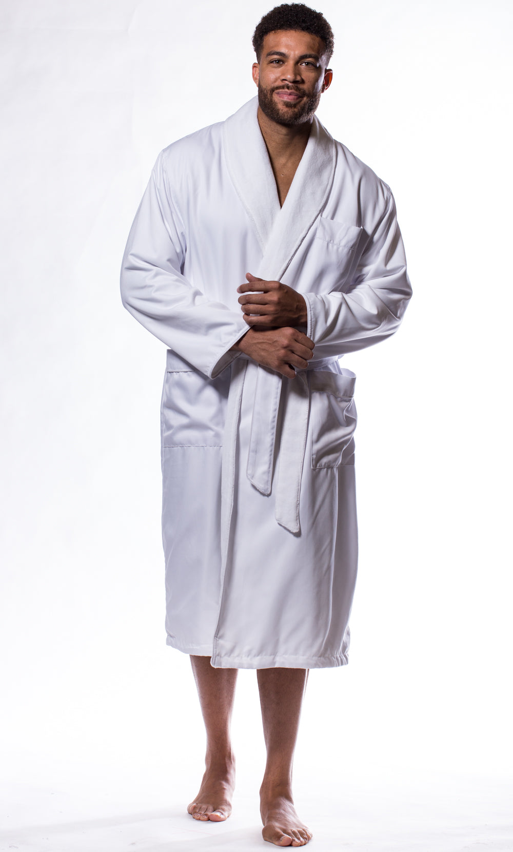 Luxury Microfiber Lined Robe White