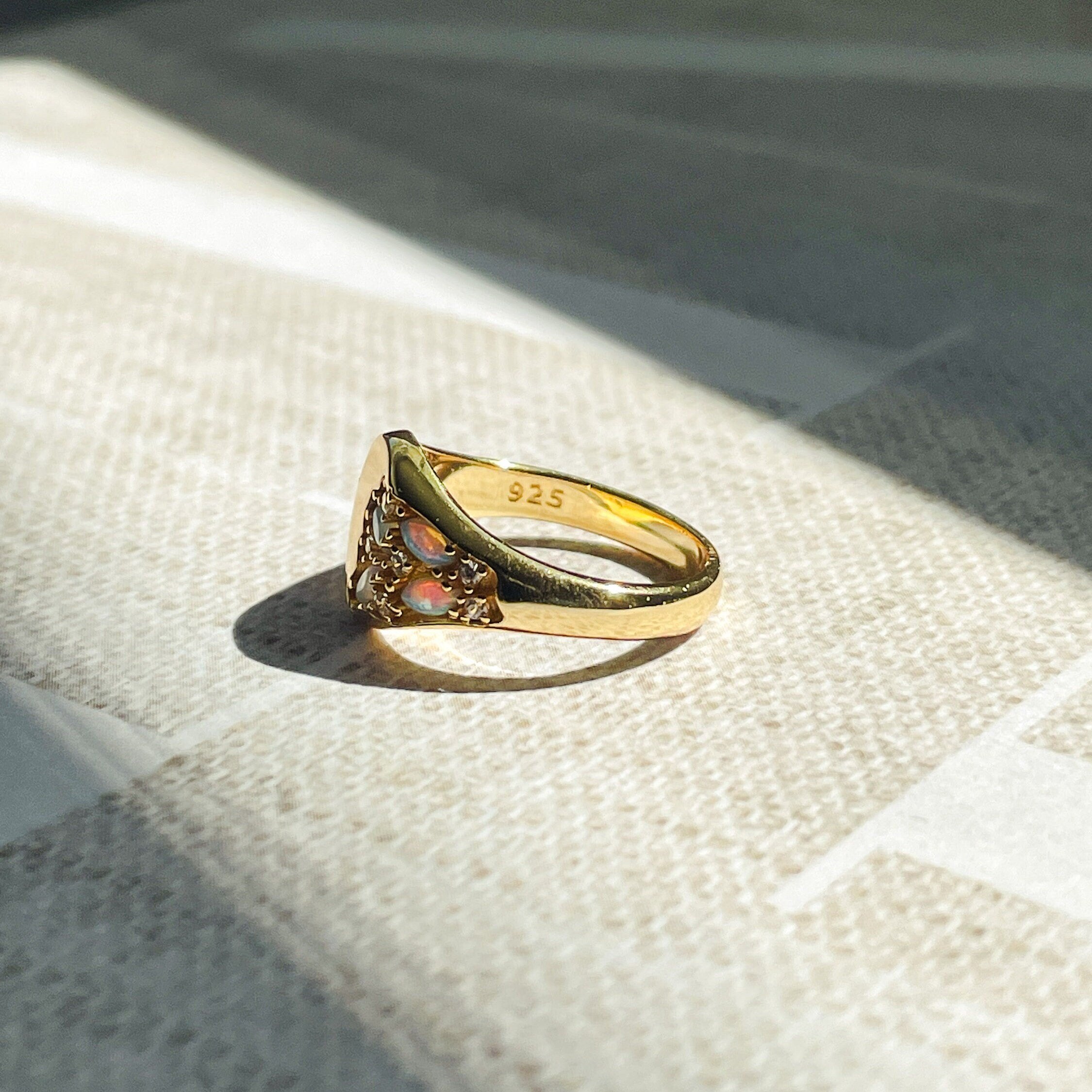Opal Signet Ring