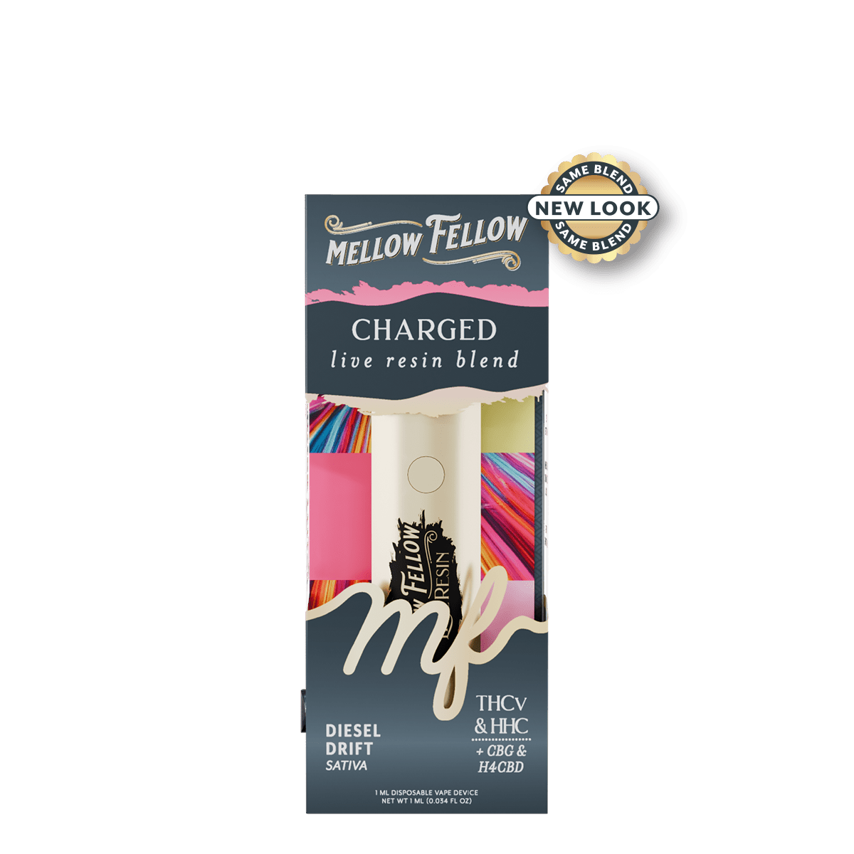Charged Blend - Live Resin 1ml Disposable Vape - Diesel Drift (Sativa)