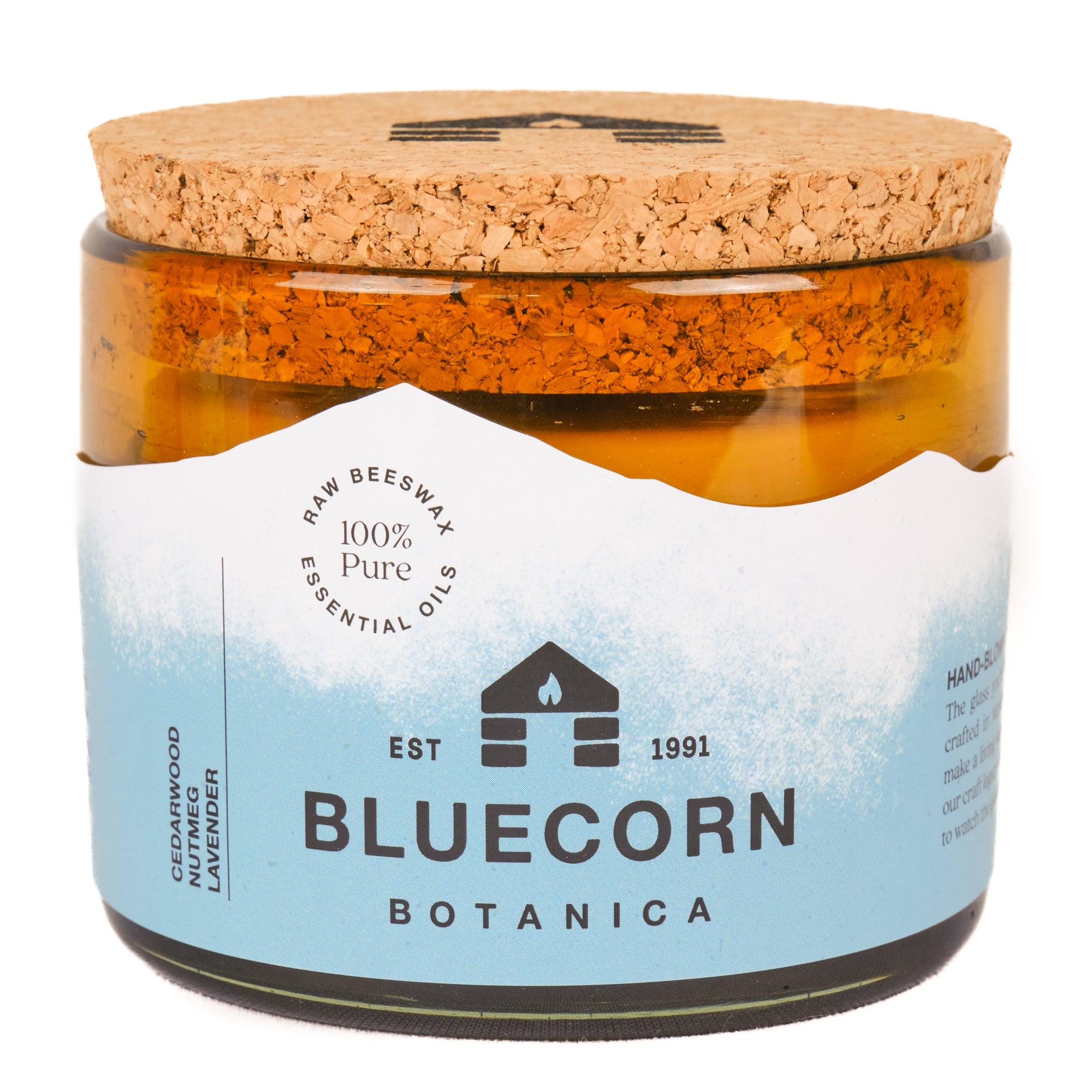 Beeswax Botanica Scented Candle in Blown Glass