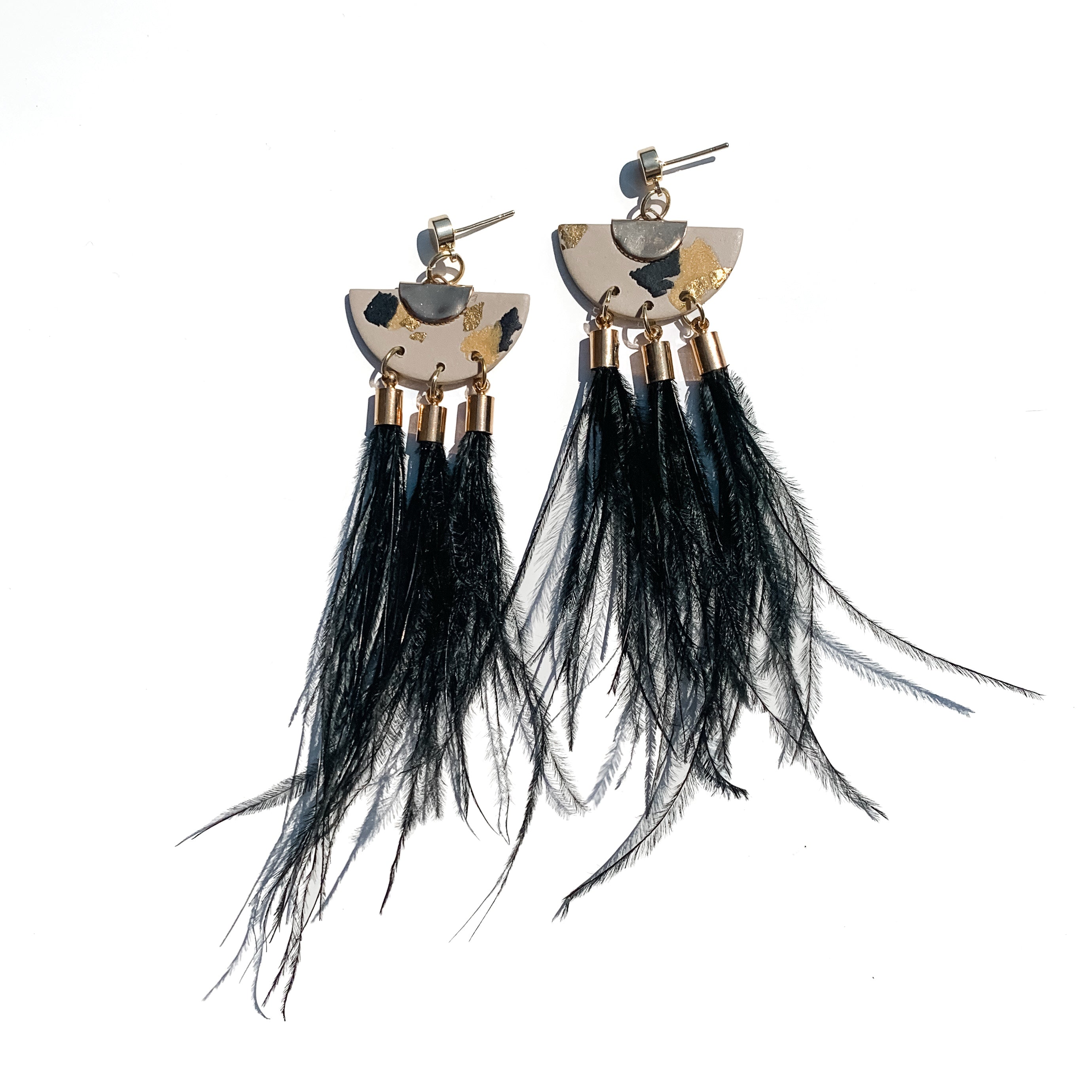Leopard Feather Dangle